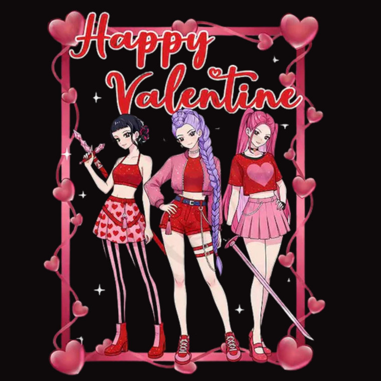 (2 Qty) Happy Valentines Huntrex DTF transfer