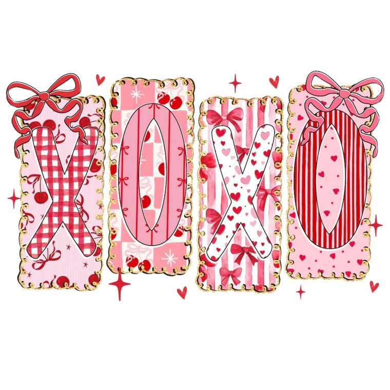 (2 Qty) Xoxo Cute DTF transfer