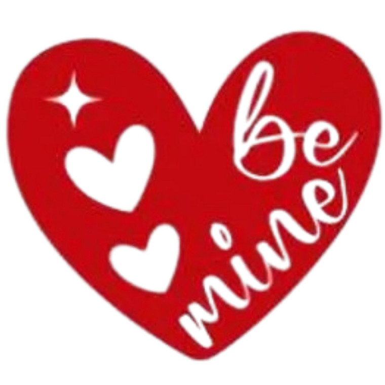 (2 Qty) Heart Be Mine DTF transfer