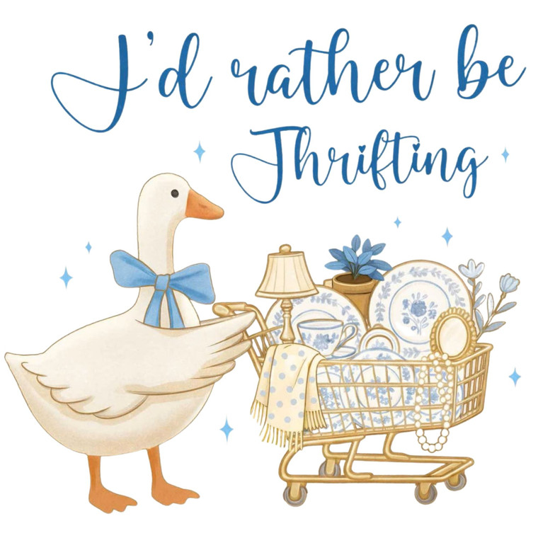 (2 Qty) I'd Rather Be Thrifting DTF transfer