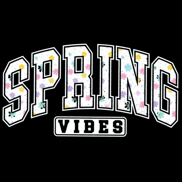 (2 Qty) Spring Vibes DTF transfer