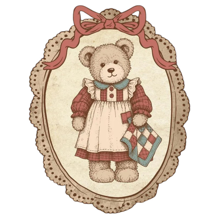 (2 Qty) Vintage Bear DTF transfer