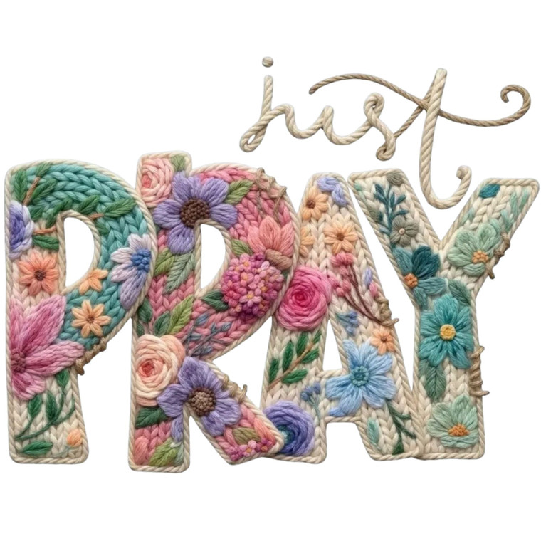 (2 Qty) Just Pray DTF transfer