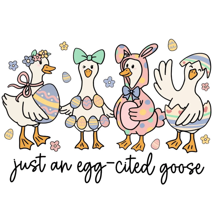 (2 Qty) Just An Egg-Cited Gosse DTF transfer