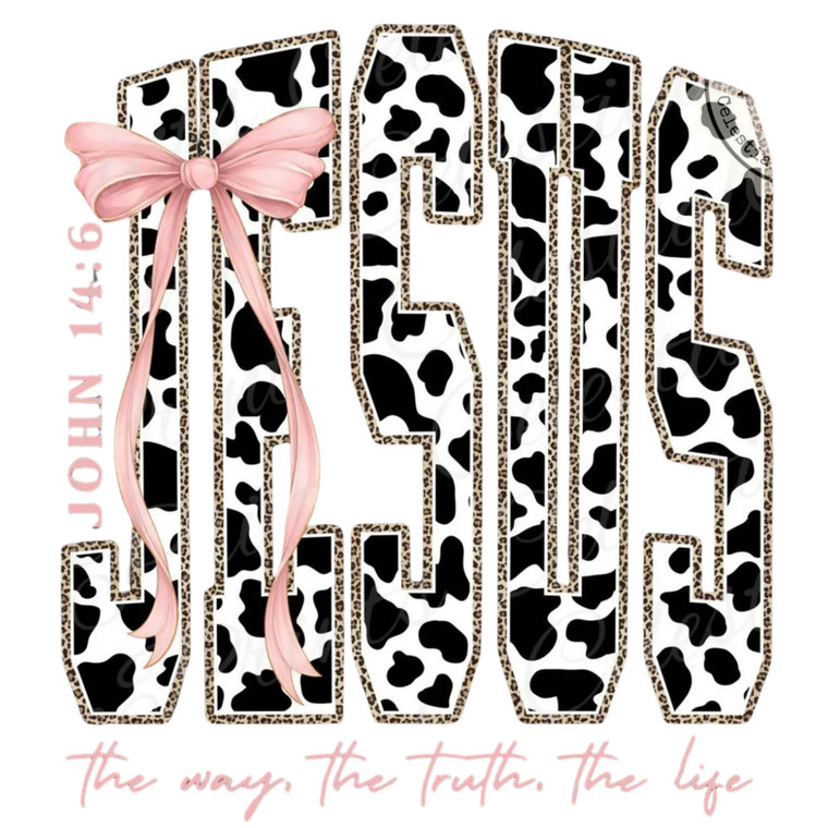 (2 Qty) Jesus The Way The Truth The Life DTF transfer