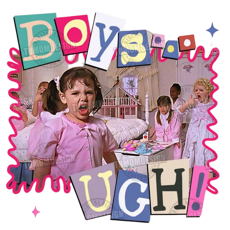 (2 Qty) Boys Ugh Girl DTF transfer