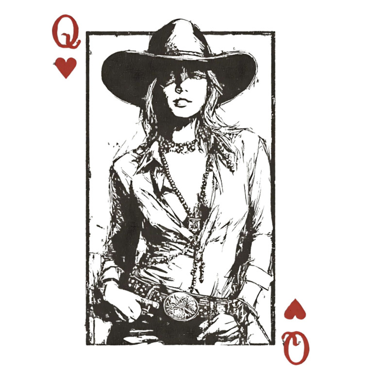 (2 Qty) Queen Card DTF transfer