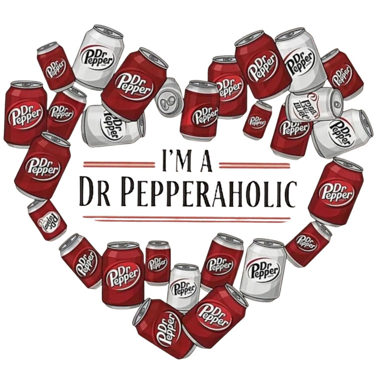 (2 Qty) I'm A Dr Pepperaholic DTF transfer