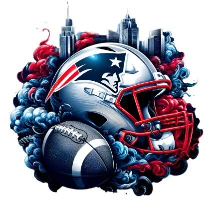 (2 Qty) Patriots Football Helmet Smoke - DTF transfer