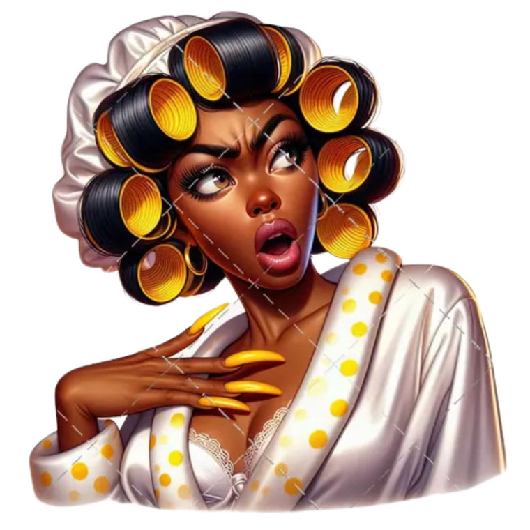 (2 qty) Shocked Black Women DTF transfers