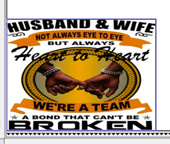 (20 QTY) (Horizontal design for Tote Bag) HUSBAND AND WIFE - custom DTF transfer