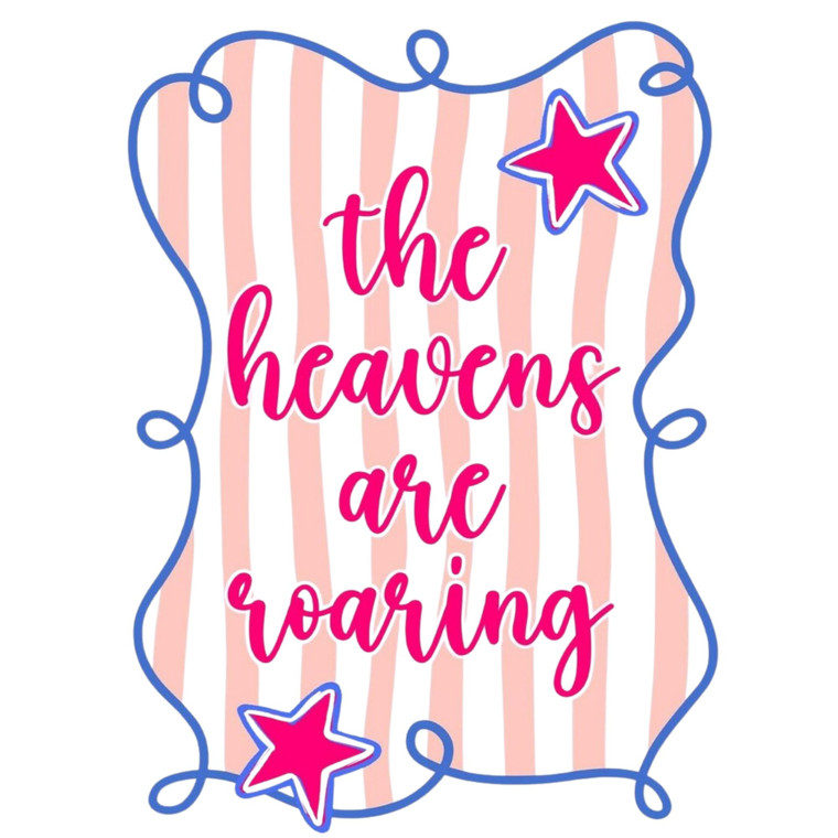 (2 qty) The Heavens Are Roaring- DTF transfers