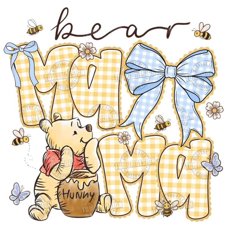 (2 qty) Bear Mama- DTF transfers