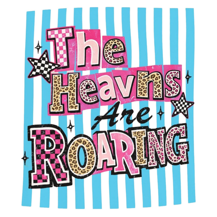 (2 qty) The Heavens Are Roaring Blue Lines - DTF transfers