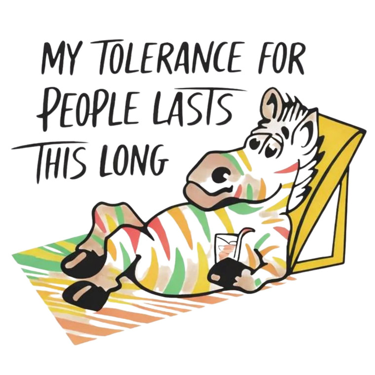 (2 qty) My Tolerance For People - DTF transfers