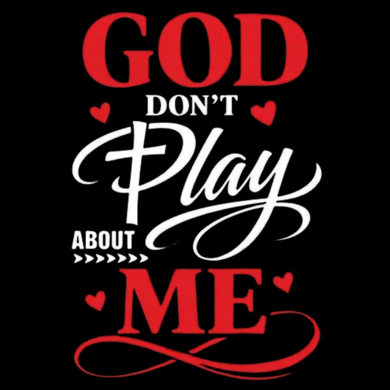 (2 qty) God Don't Play Stylish Red And White - DTF transfers