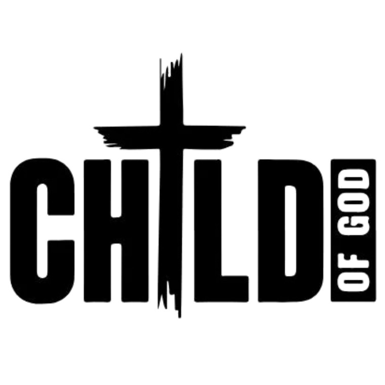 (2 qty) Child Of God Black - DTF transfers