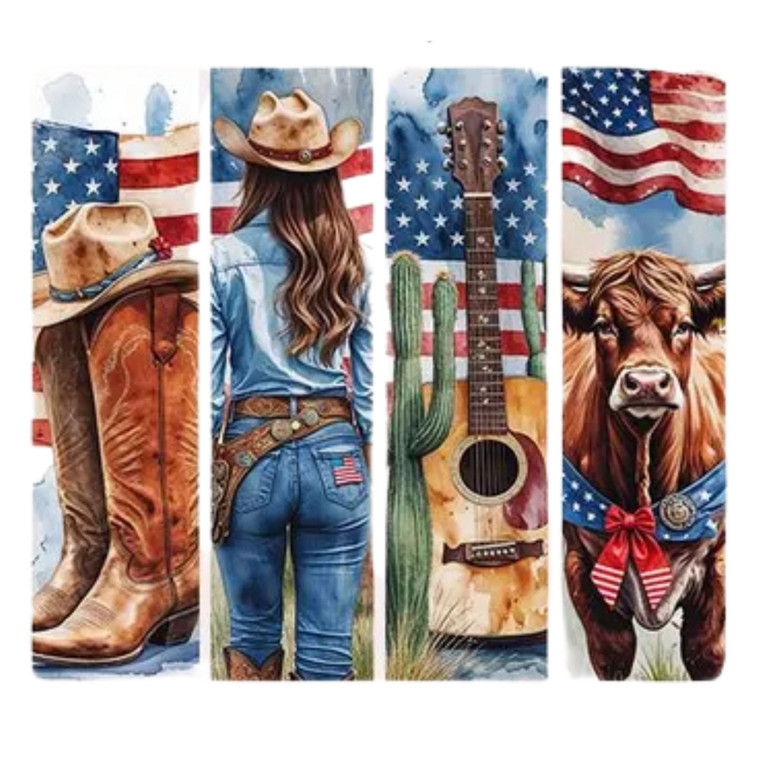 (2 qty) Retro American Boots - DTF transfers