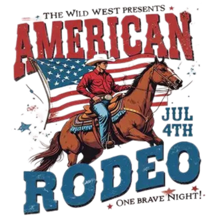 (2 qty) Retro American Rodeo - DTF transfers