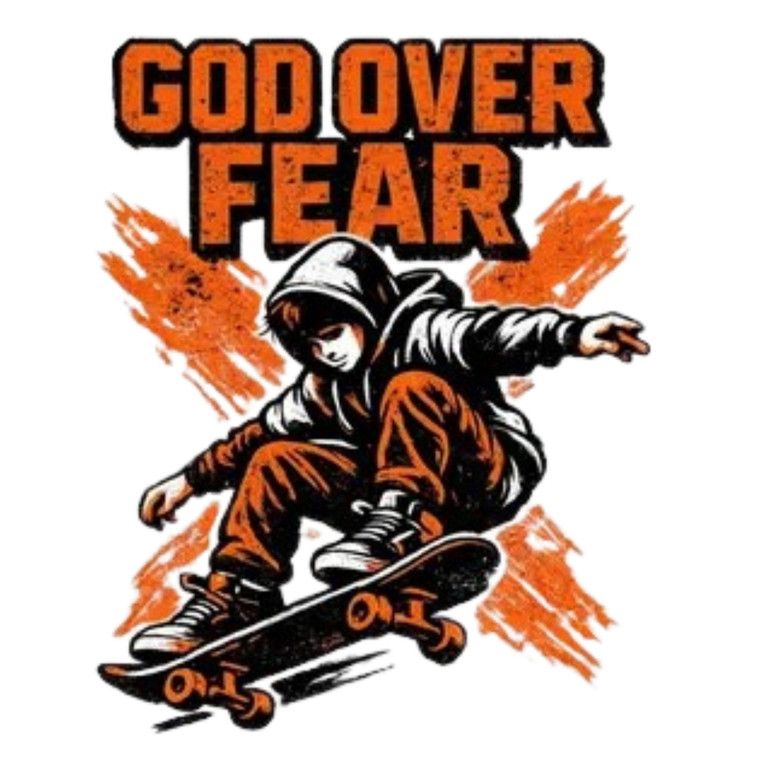(2 qty) God Over Fear - DTF transfers