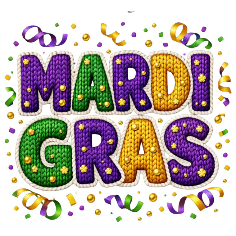 (2 qty) Mardi Gras Celeberation - DTF transfers
