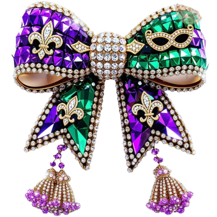 (2 qty) Rhinestone Pretty Big Bow - DTF transfers