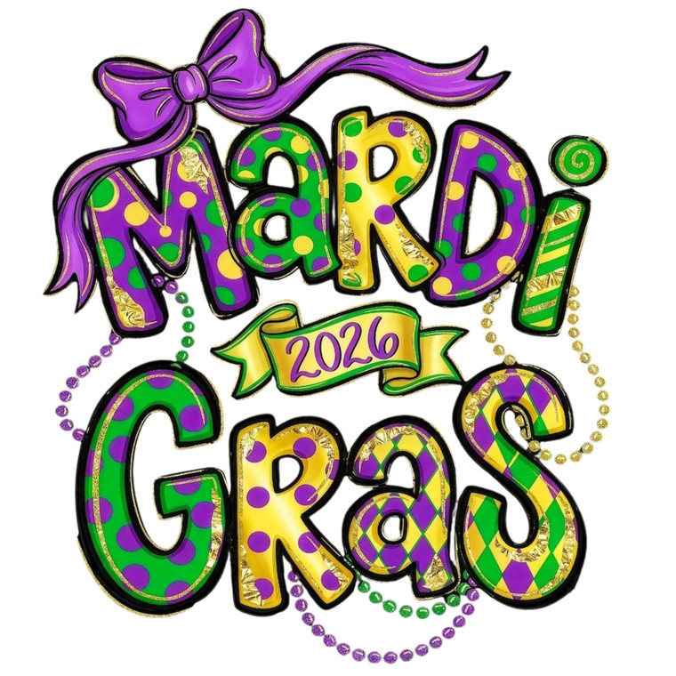 (2 qty) Its Mardi Gras Beautiful - DTF transfers