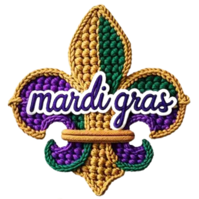(2 qty) Purple Fleur-De-Lis Yarn - DTF transfers
