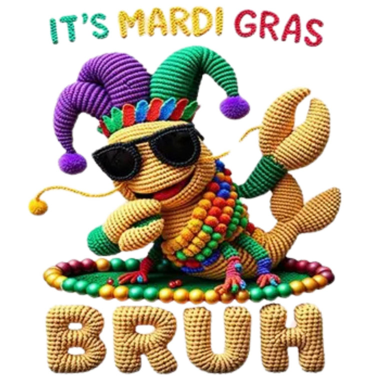 (2 qty) Its Mardi Gras Lobster Yarn - DTF transfers