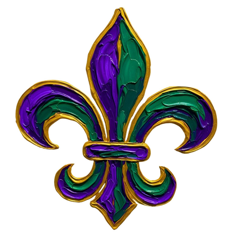 (2 qty) Mardi Gras Green Purple Retro - DTF transfers