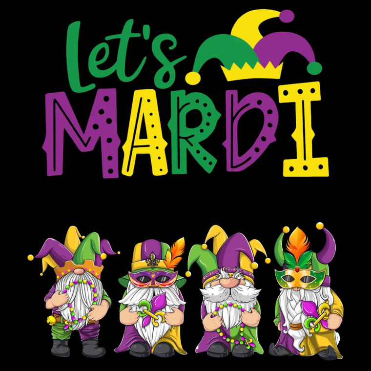 (2 qty) Lets Mardi - DTF transfers