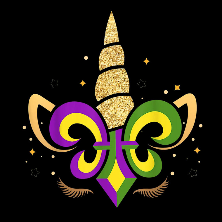 (2 qty) Lets Mardi Unicorn - DTF transfers