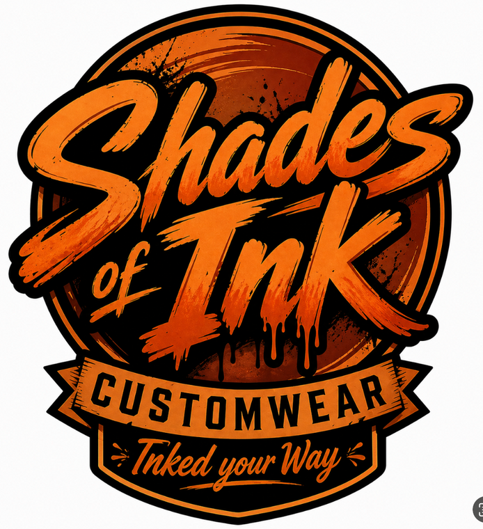 (2 Qty) Shades of Ink (orange) - custom DTF transfers