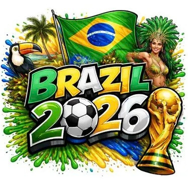 (2 Qty) Brazil World Cup 2026 USA Soccer FIFA - DTF transfer