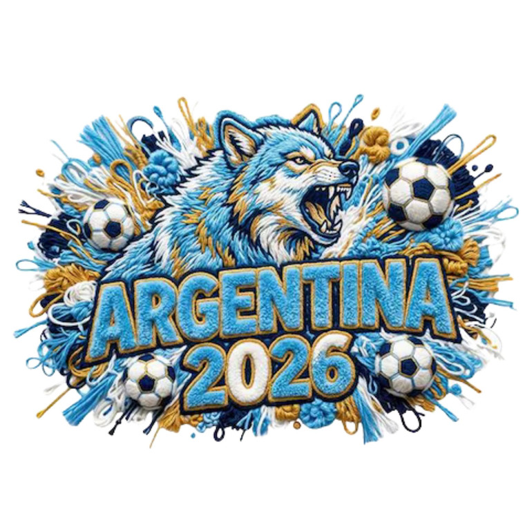 (2 Qty) Argentina 2026 Blue and Gold DTF transfer