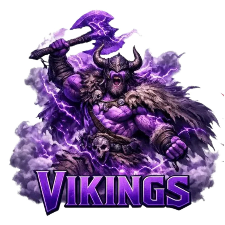 (2 Qty) Purple Vikings DTF transfer