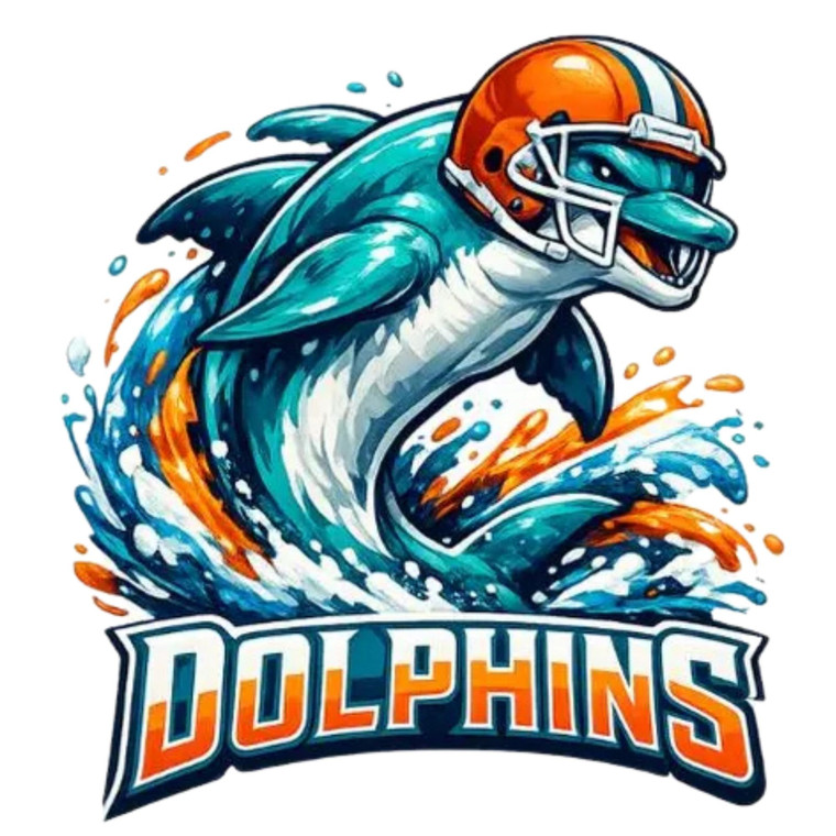 (2 Qty) Dolphins DTF transfer