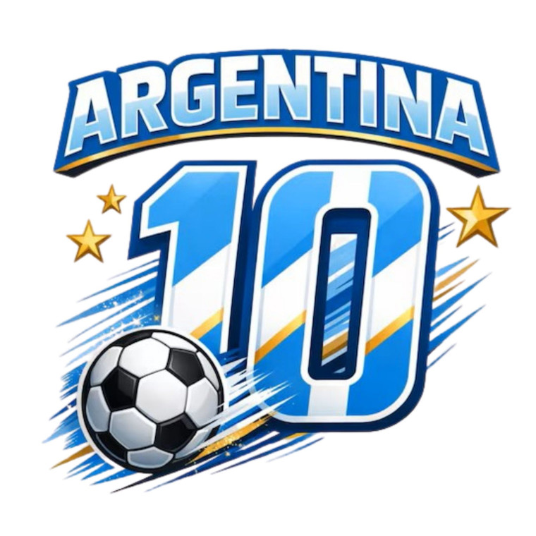 (2 Qty) Argentina 10 DTF transfer