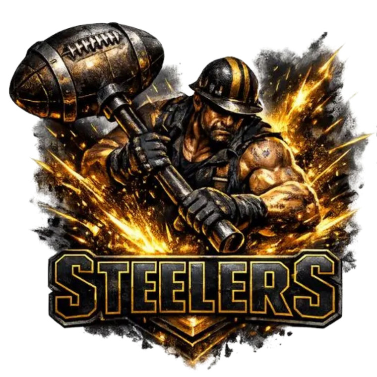 (2 Qty) Steelers DTF transfer