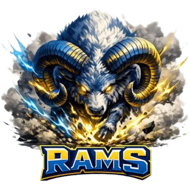 (2 Qty) Rams Mascot DTF transfer