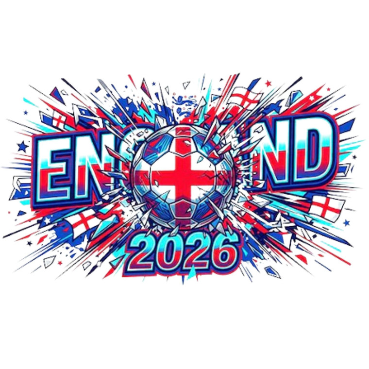 (2 Qty) England 2026 DTF transfer