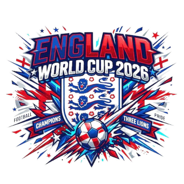 (2 Qty) England 2026 Three Lions DTF transfer