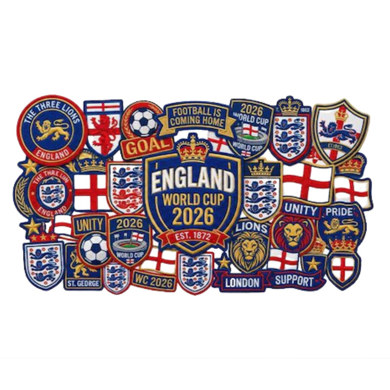 (2 Qty) England 2026 DTF transfer