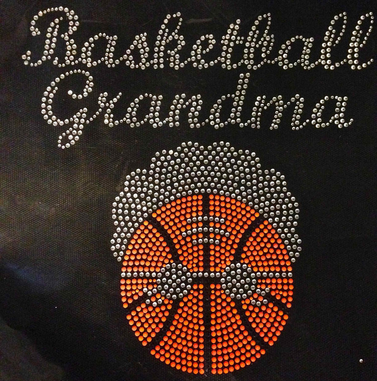 Basketball Grandma Rhinestone Transfer Iron on