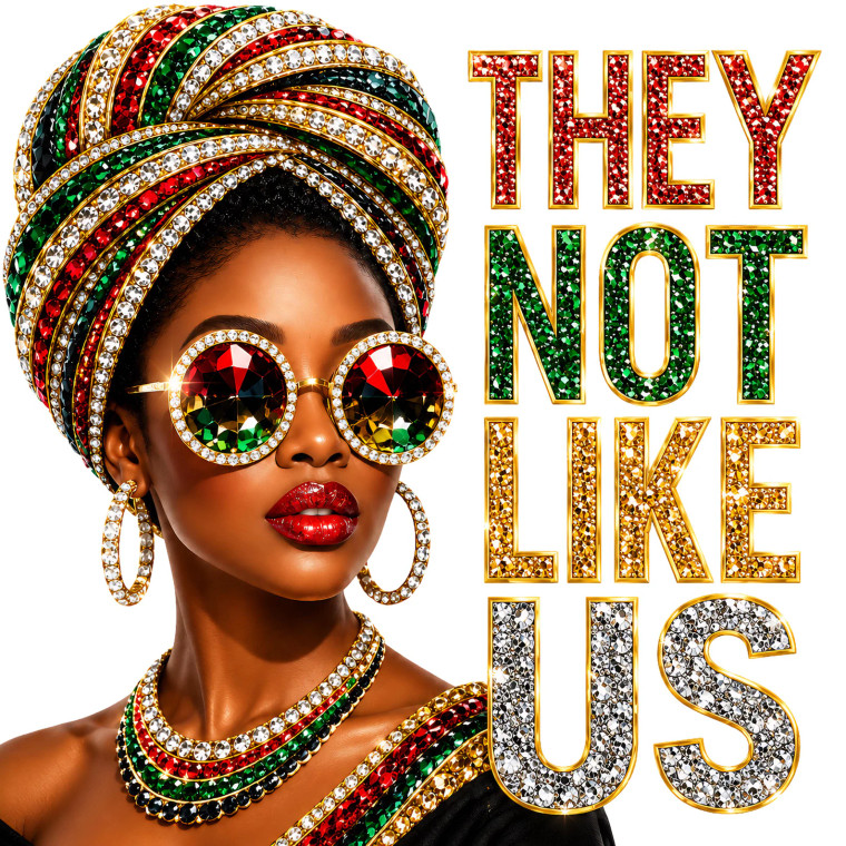 (2 Qty) Juneteenth Diamond Girl They not like us DTF transfer