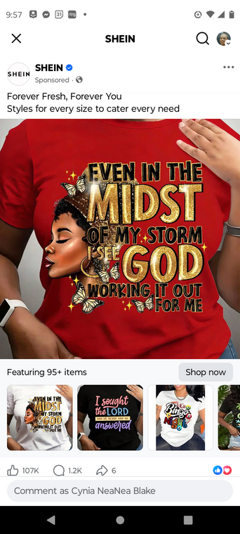 (6 of each total 18 Qty) Even in the midst of storm, Dont' let what you are going through, I sought the Lord - DTF transfer