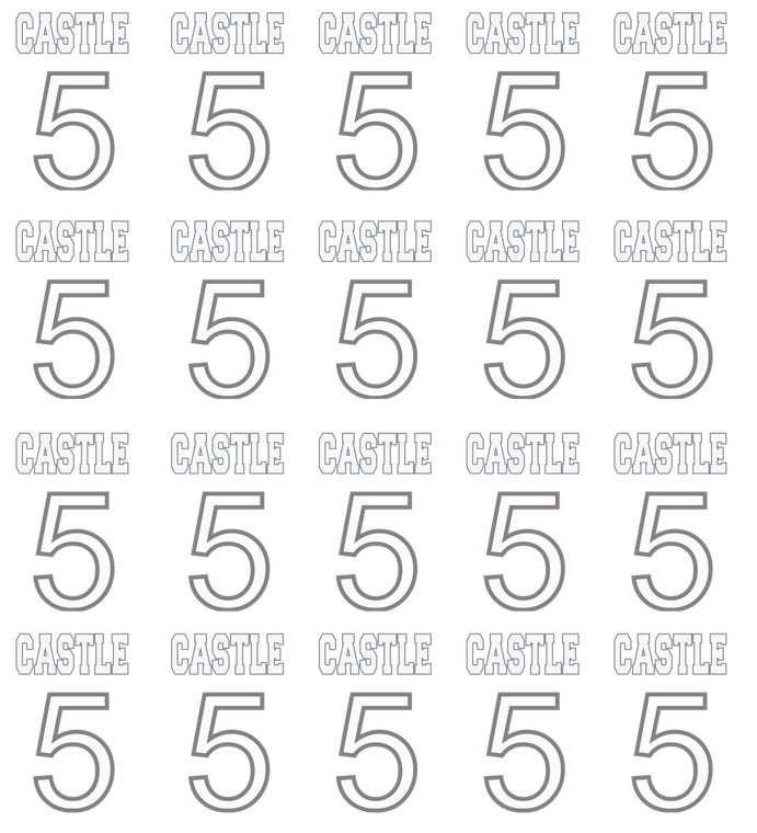 Castle 5 (20 Qty Size 3"x 2" in Gangsheet Size 20" x 22") custom DTF transfer