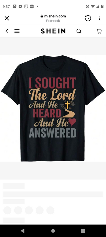 (2 Qty) I sought the Lord - DTF transfer