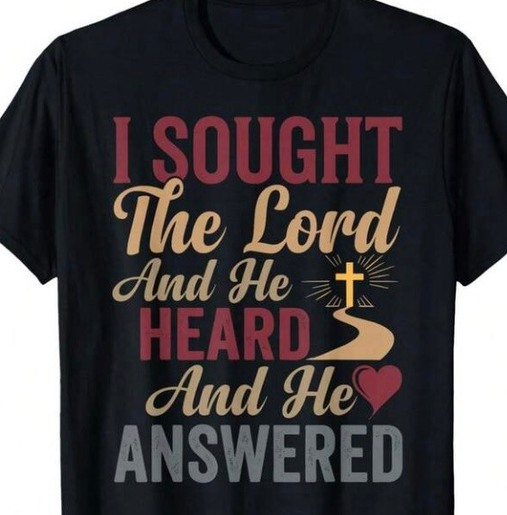 (2 Qty) I sought the Lord - DTF transfer