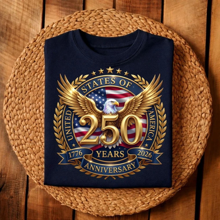 (2 Qty) USA 250 years Anniversary - custom DTF transfer